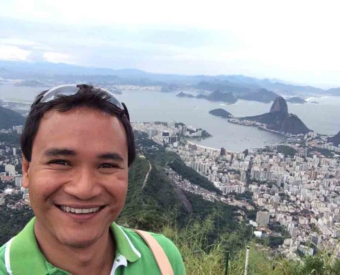 Keith Jenkins enjoying the views in Rio de Janeiro.